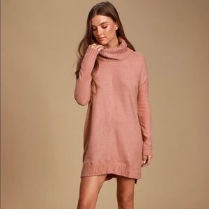 Autumn daze cowl neck sweater dress